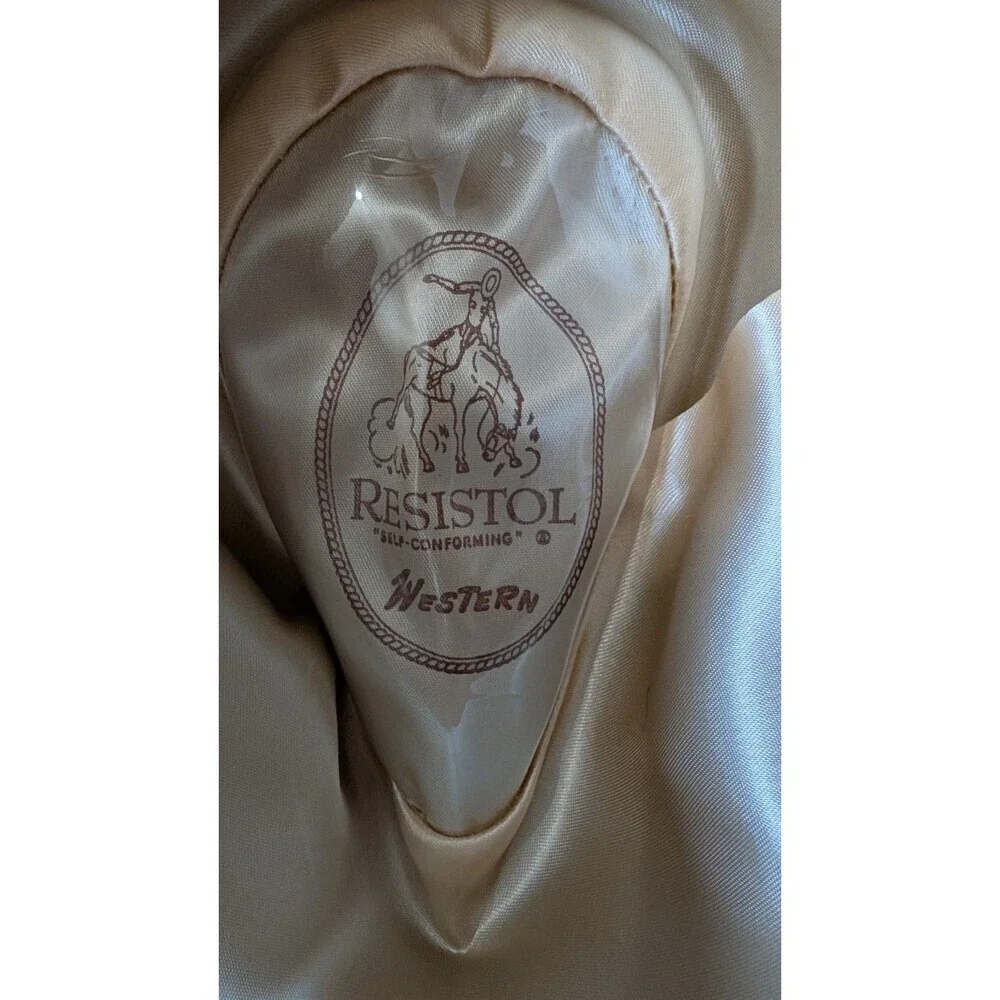 Vintage Resistol  7 1/4 Self Conforming Cowboy Hat Western Brand Suede Tan